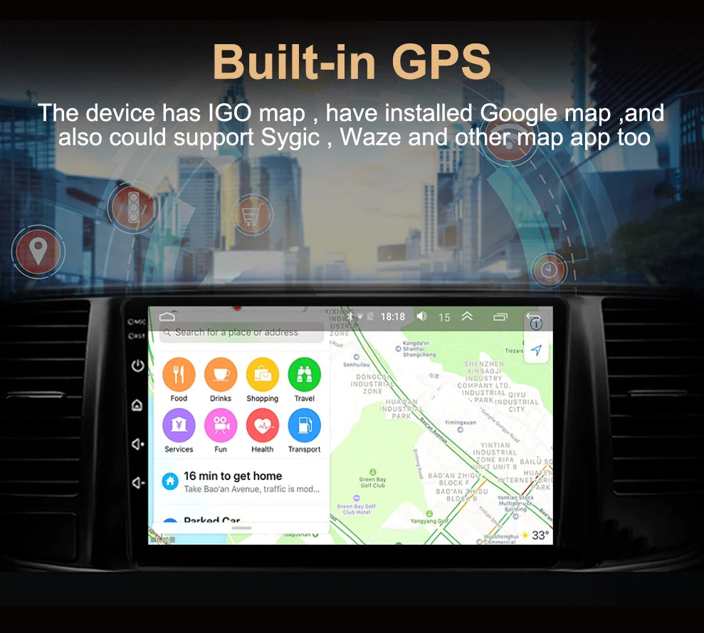 Android 15 Car Stereo GPS Multimedia Player for Toyota Hilux Revo/Vigo IMV (2016–2020) | Wireless CarPlay & Android AutoCar & Automotive Accessories