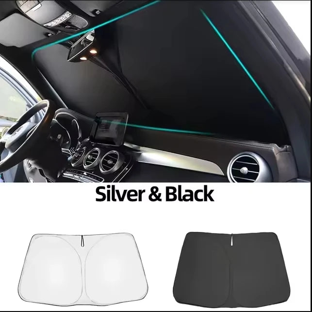 Ford Ranger 2024-2025 Custom Magnetic Front Windshield Sunshade – 4-Door Pickup Mesh Curtain