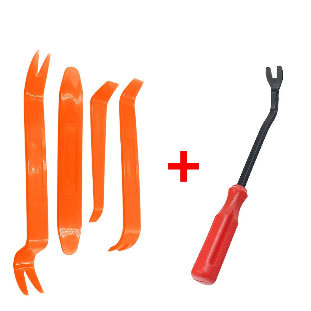 4-Piece Car Trim Removal Tool Kit – Panel, Clip, Dash, Door & Audio Pry Tools – Portable Auto Installer Set