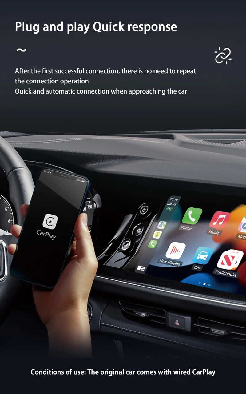 Xiaomi 2-in-1 Wireless Android Auto Adapter CarPlay Dongle AI Smart Box for Wired Cars