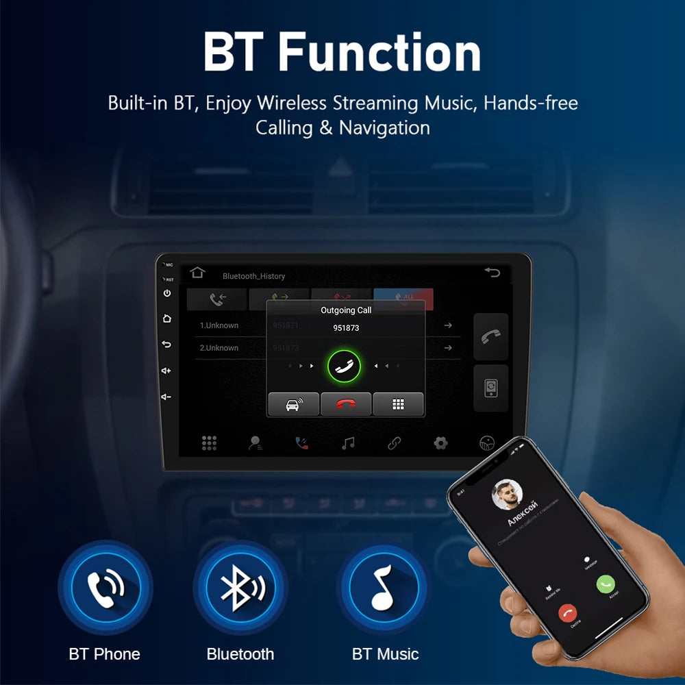 Android 13 2Din Car Stereo for Toyota Fortuner Hilux Revo Vigo 2007–2015 – GPS Navigation, CarPlay, Multimedia Video Player