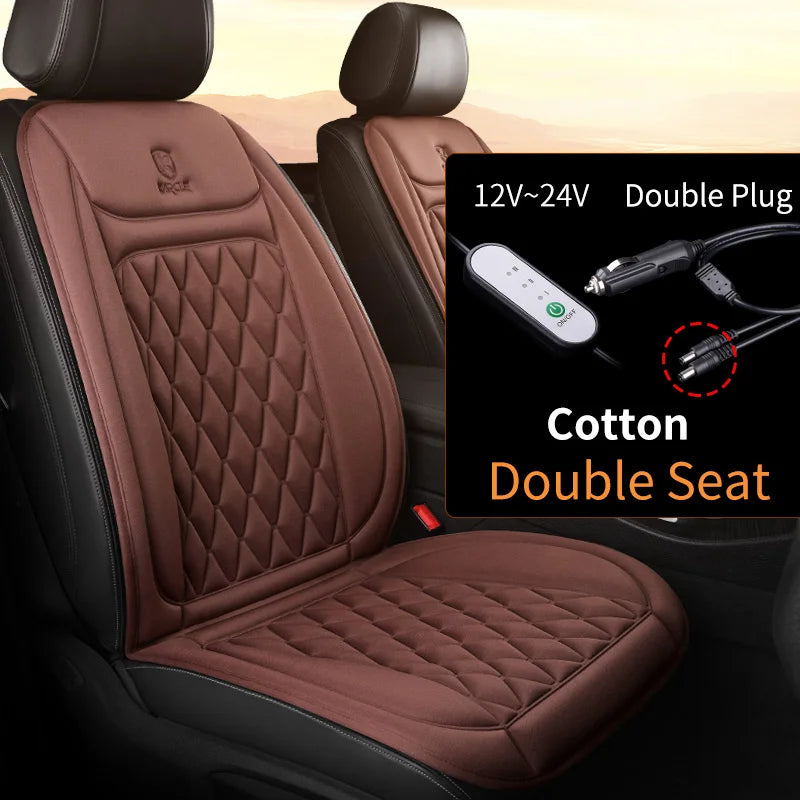 Fast Heating 12-24V Car Seat Cover Electric Heater 25W Flannel Winter Pad Cushion