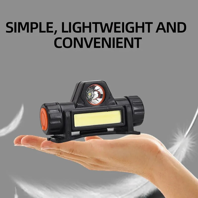 Super Bright Rechargeable COB LED Headlamp – Magnetic USB, Waterproof, Long Battery Life for Camping, Hiking & Fishing