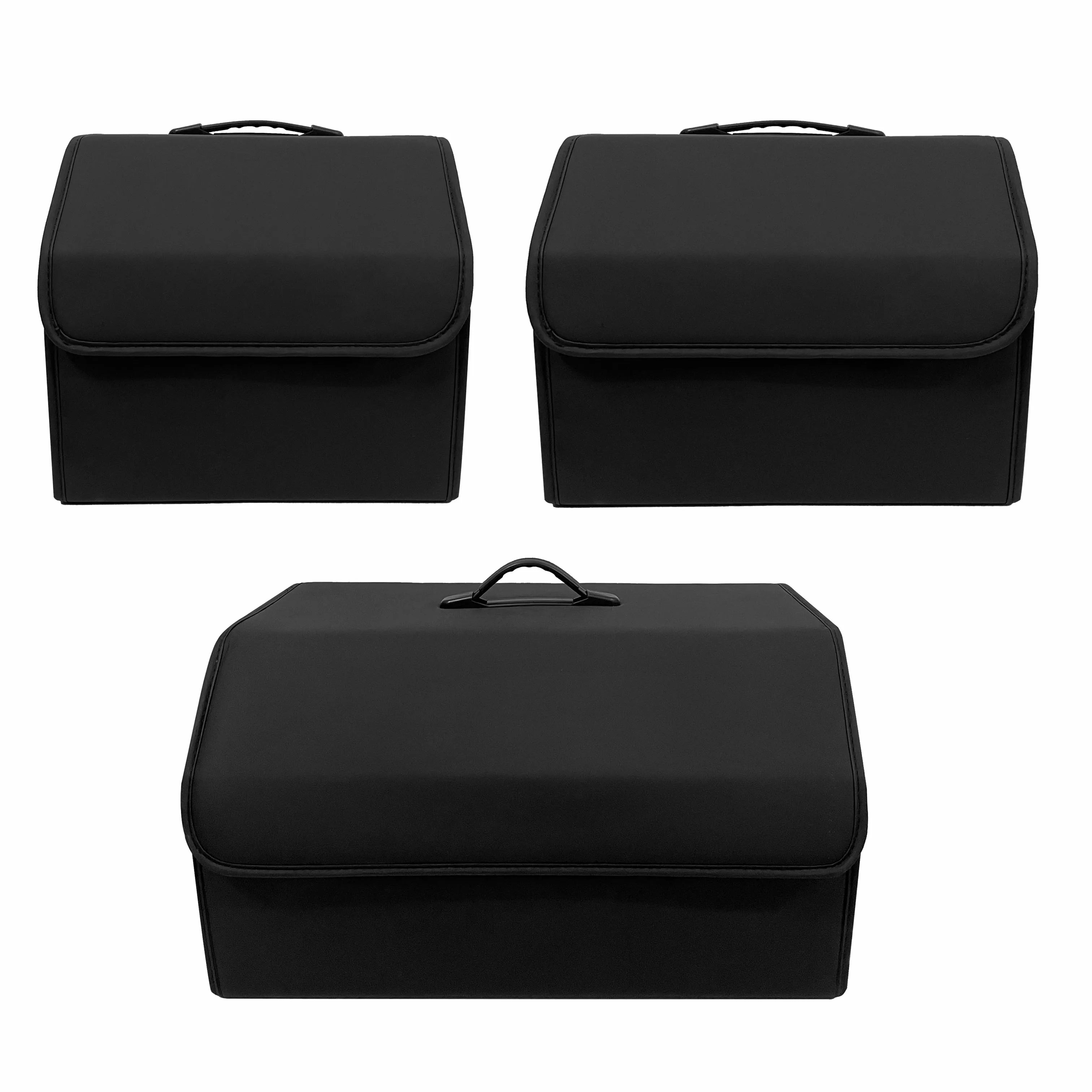 PU Leather Car Trunk Storage Box Organizer Foldable Collapsible Container Auto Accessories