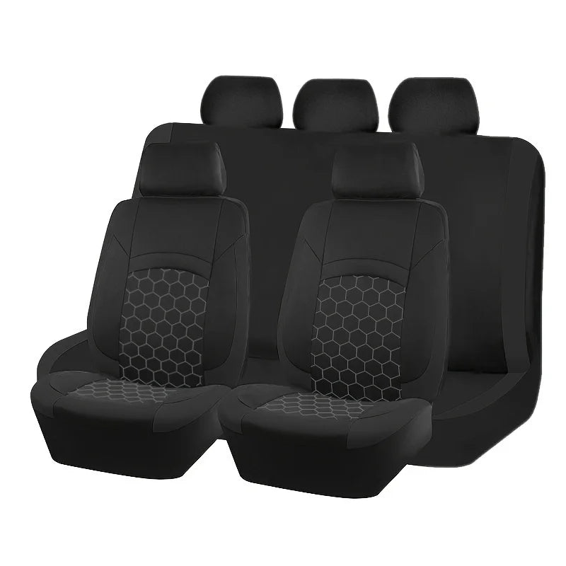 Universal 9PCS Breathable Soft Car Seat Covers for 5-Seater Cars