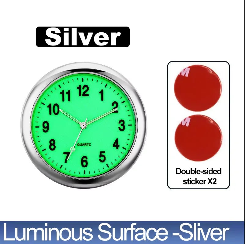 Car Clock Luminous Automobiles Internal Stick-On Mini Digital Watch Mechanics Quartz Clocks Auto Ornament Car Accessories Gifts