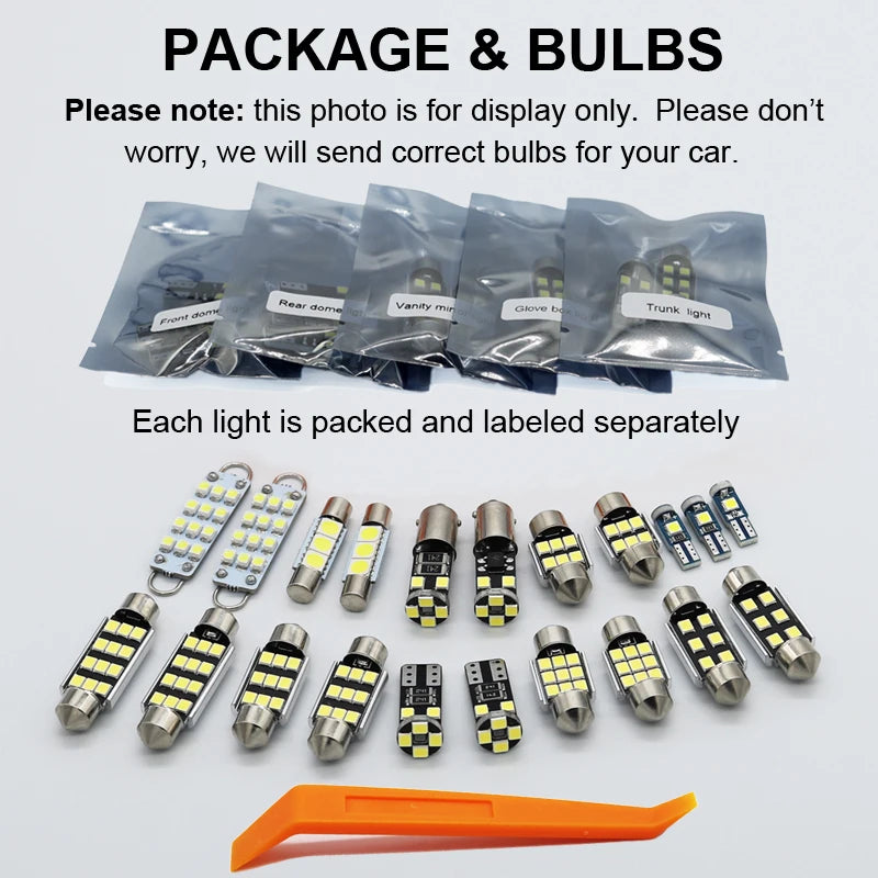 ZITWO 16PCS LED Interior Light Bulb Kit for Toyota Land Cruiser 80 Series (1990–1997) – Dome, Map, Reading Lights Upgrade