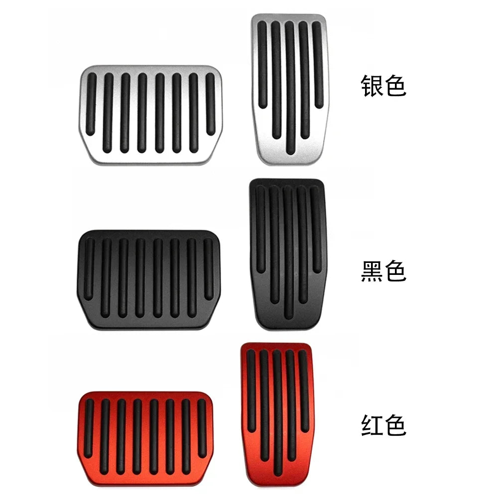 Performance Aluminum Pedal Covers for Tesla Model Y & Model 3 Highland – Non-Slip Brake, Accelerator & Footrest Set