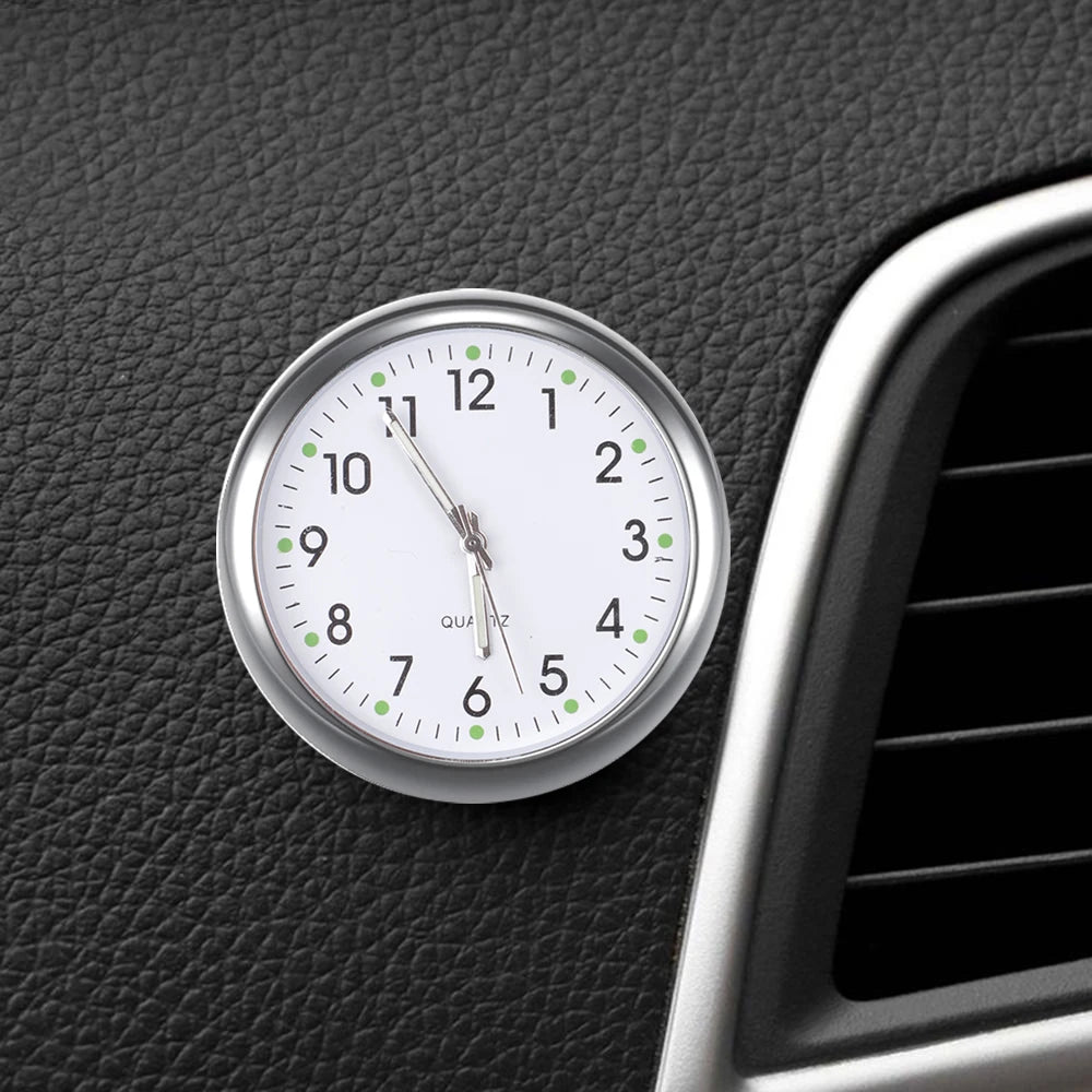 Car Clock Luminous Automobiles Internal Stick-On Mini Digital Watch Mechanics Quartz Clocks Auto Ornament Car Accessories Gifts