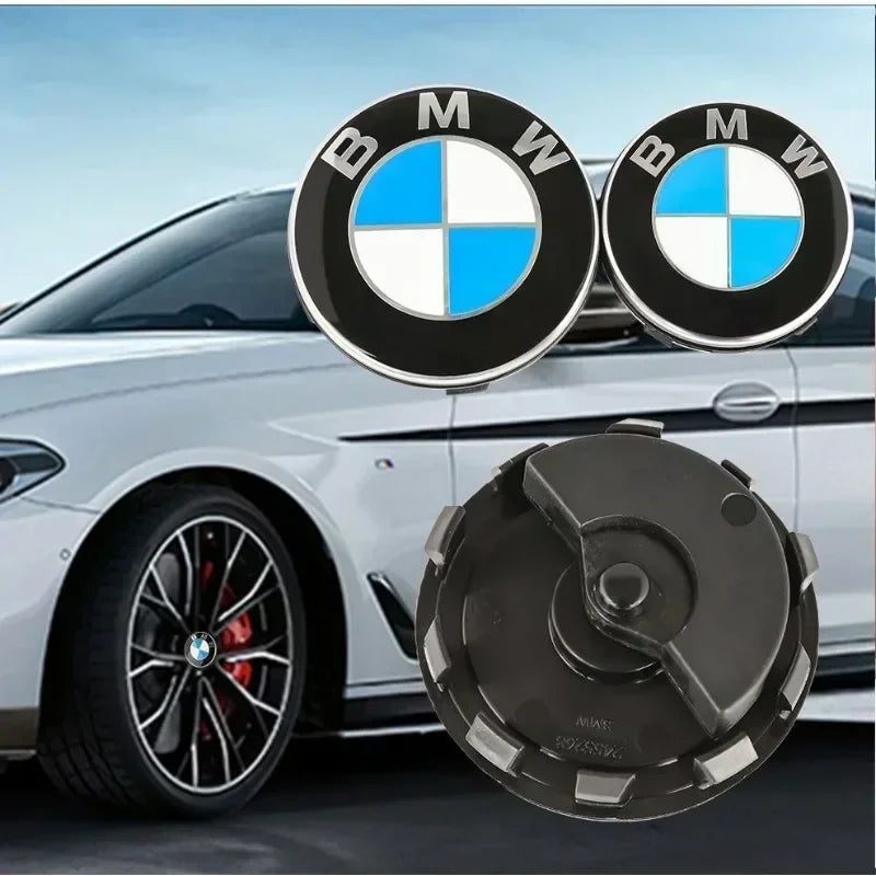 4PCS 56mm 68mm Floating Wheel Center Caps Fit BMW E39 E46 E60 F10 F30 X3 X5 G20