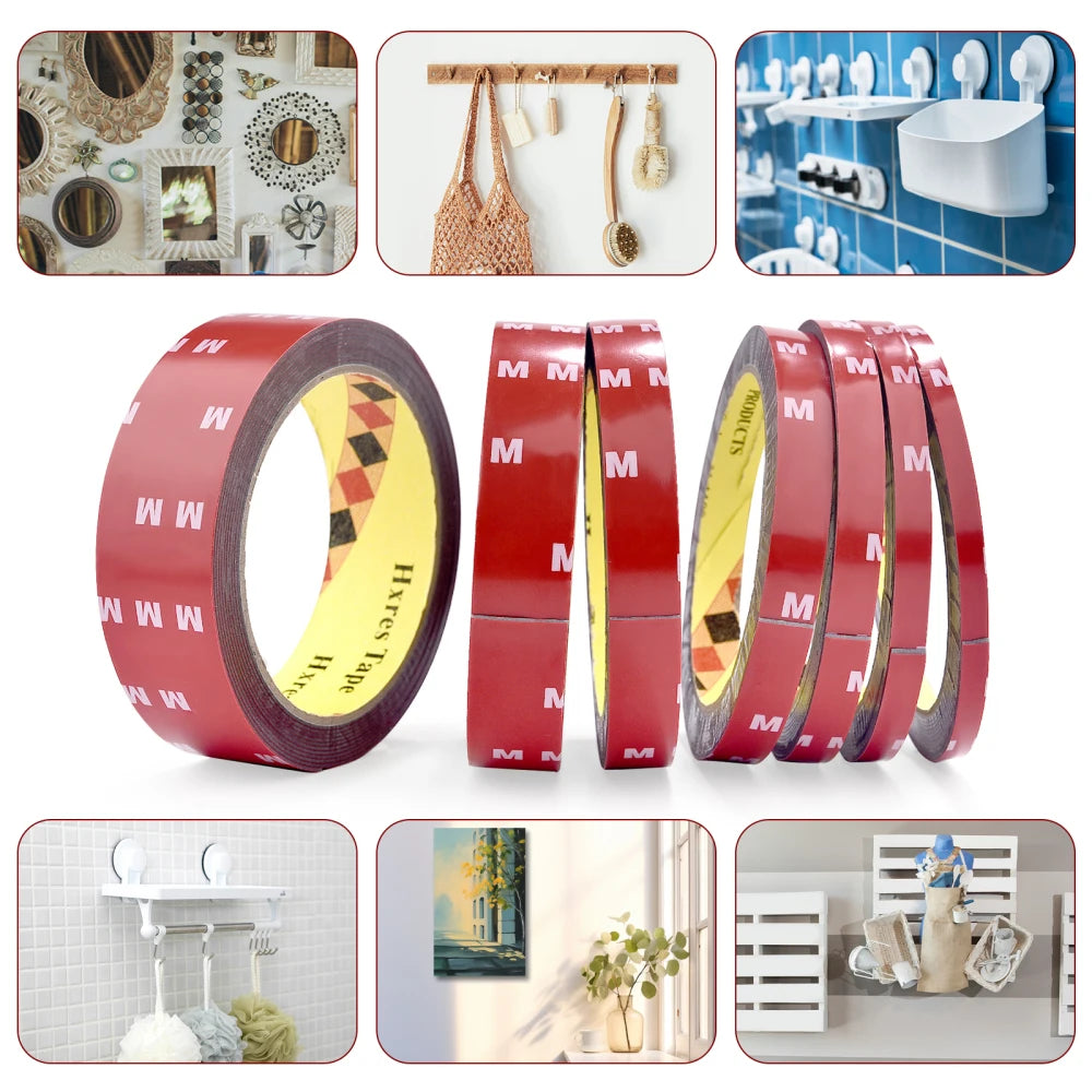 3M Strong Double-Sided Automotive Adhesive Tape – High Viscosity, Heat-Resistant, 3 Meters Long