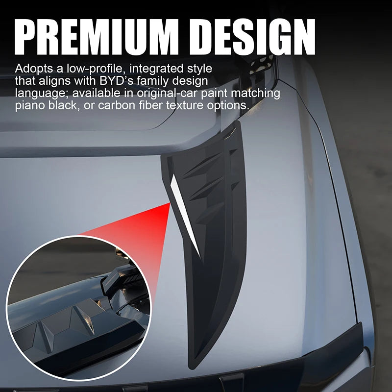 Hood Decoration Stickers For BYD Shark 6 2024-2025 Sports Hood Decal Car Accessories
