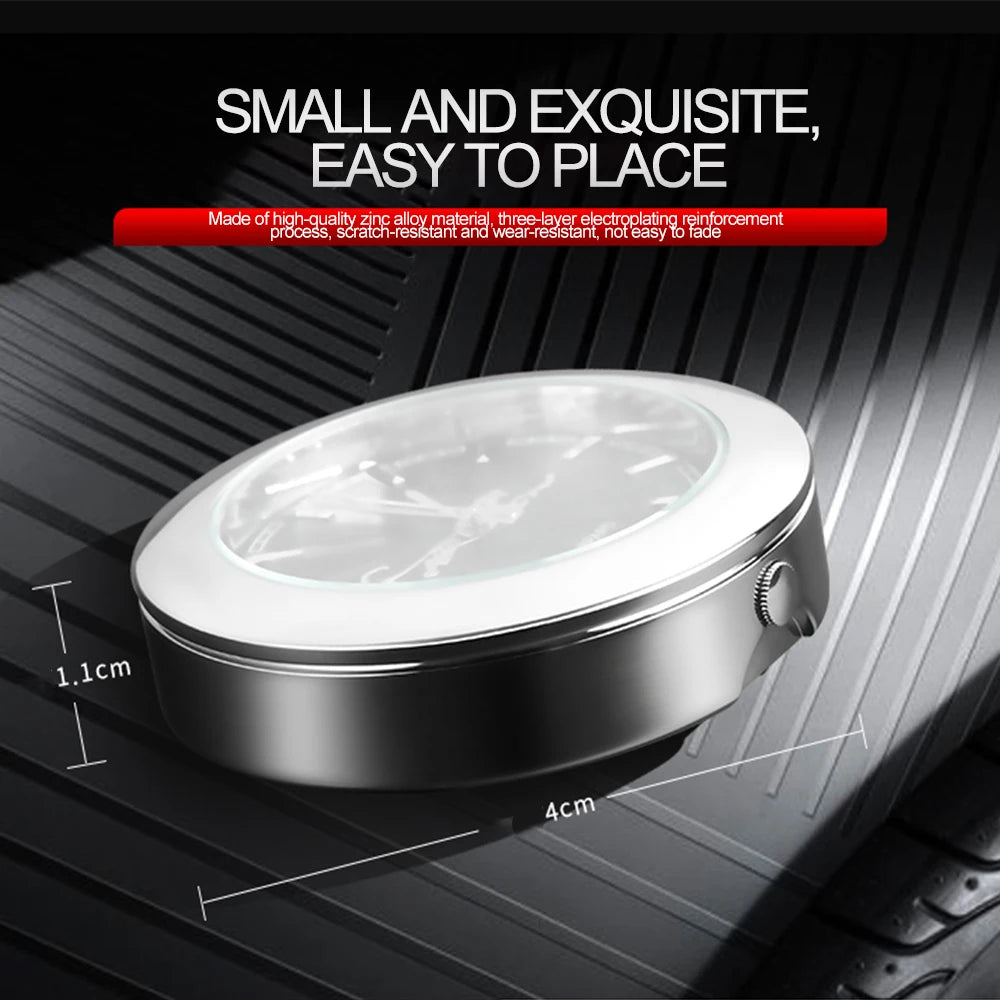 Car Clock Luminous Automobiles Internal Stick-On Mini Digital Watch Mechanics Quartz Clocks Auto Ornament Car Accessories Gifts