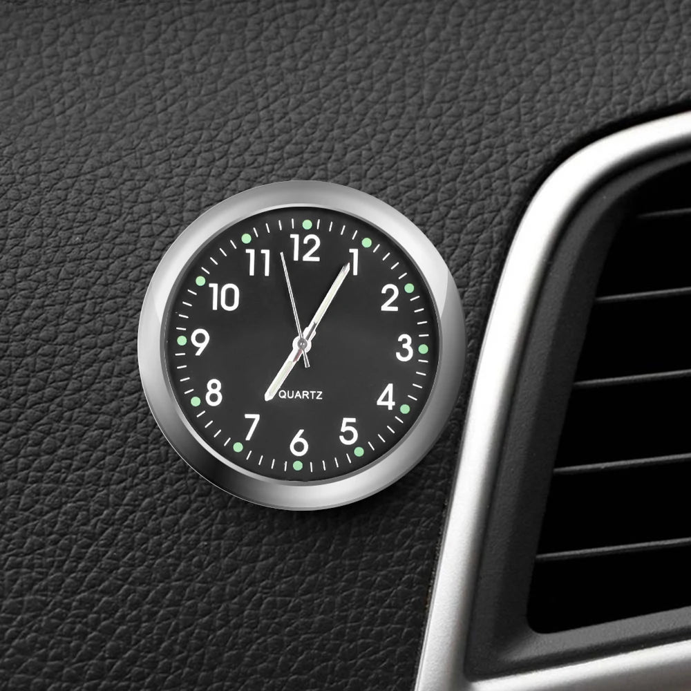 Car Clock Luminous Automobiles Internal Stick-On Mini Digital Watch Mechanics Quartz Clocks Auto Ornament Car Accessories Gifts