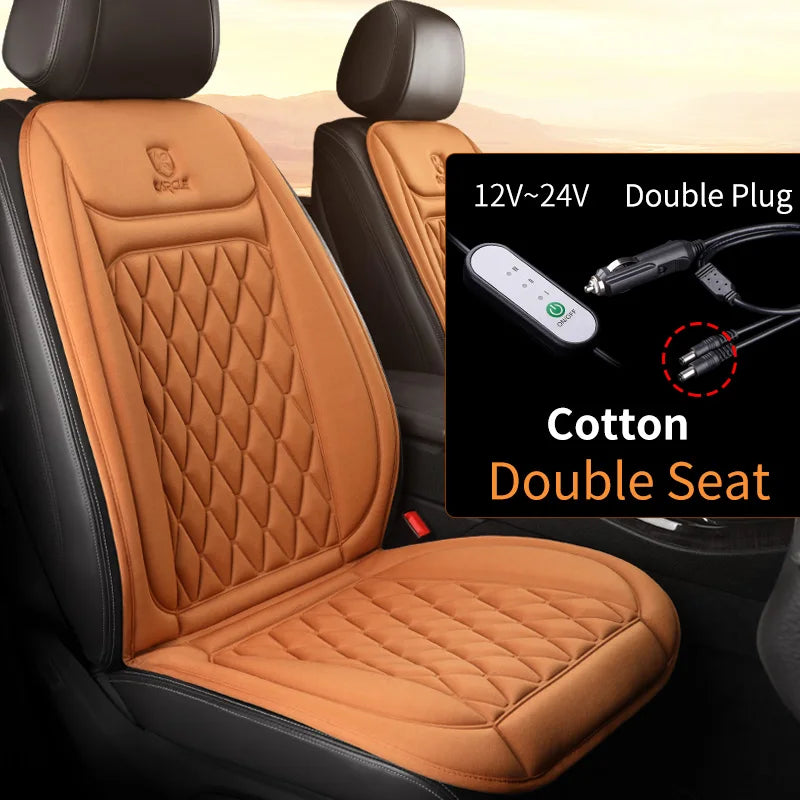 Fast Heating 12-24V Car Seat Cover Electric Heater 25W Flannel Winter Pad Cushion
