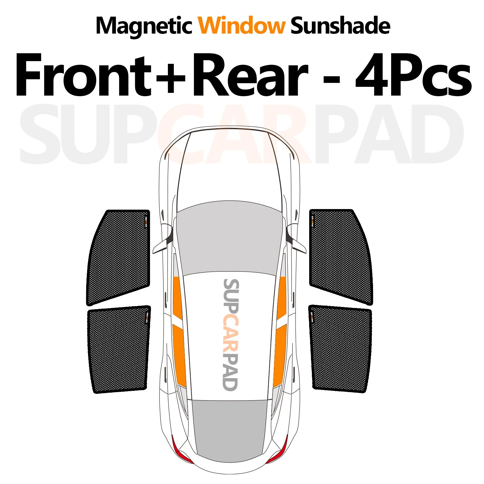 Ford Ranger 2024-2025 Custom Magnetic Front Windshield Sunshade – 4-Door Pickup Mesh Curtain