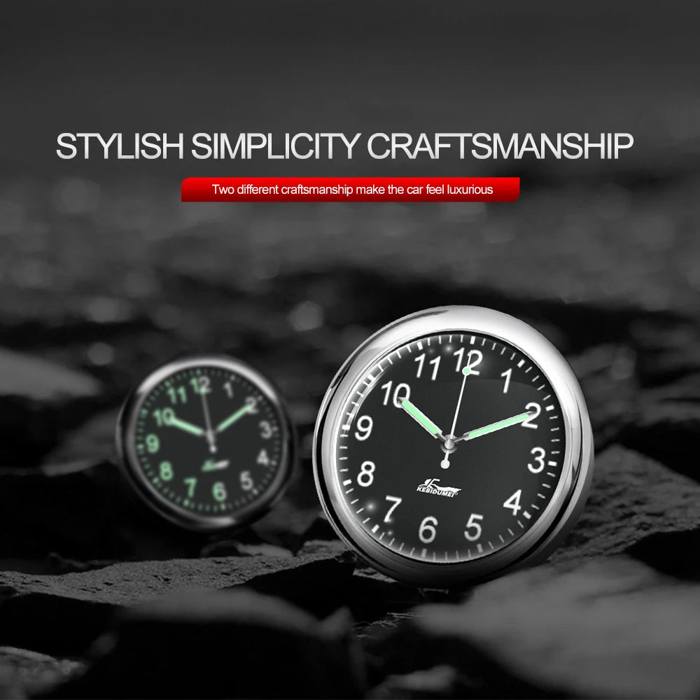 Car Clock Luminous Automobiles Internal Stick-On Mini Digital Watch Mechanics Quartz Clocks Auto Ornament Car Accessories Gifts