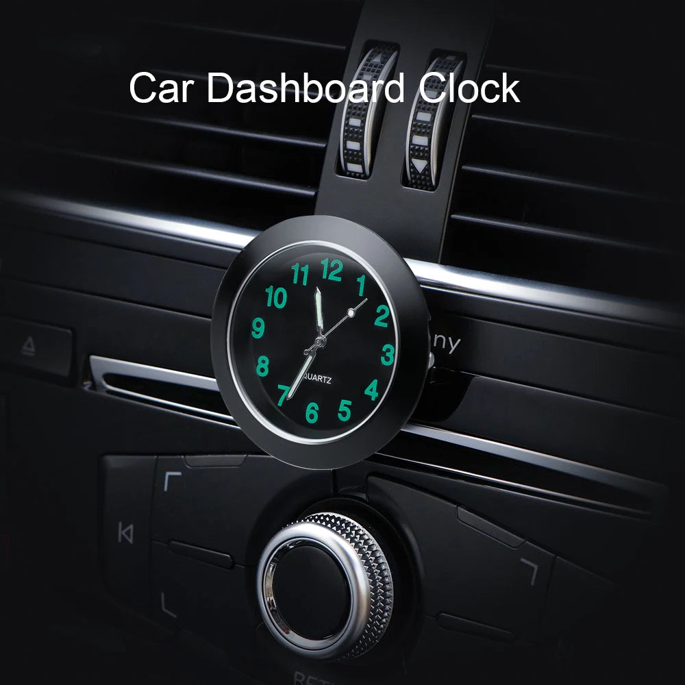 Car Clock Luminous Automobiles Internal Stick-On Mini Digital Watch Mechanics Quartz Clocks Auto Ornament Car Accessories Gifts