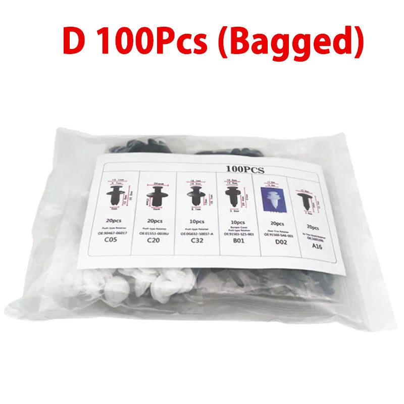 Universal Car Clips & Fasteners Kit – Retainer Pins, Rivets, Trim Panel Clips