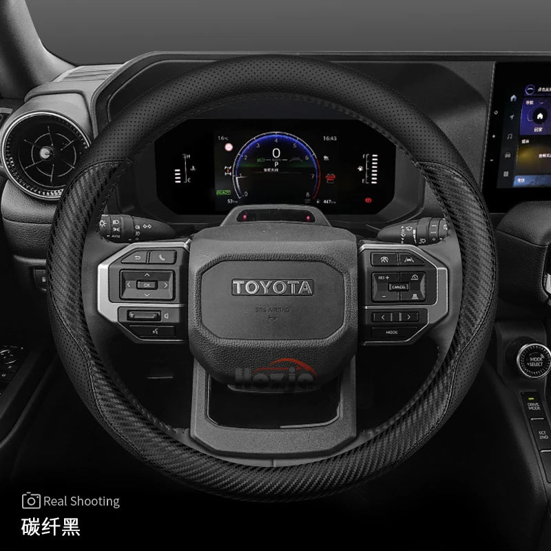 Leather Steering Wheel Cover for Toyota Land Cruiser Prado 90 120 150 LC250