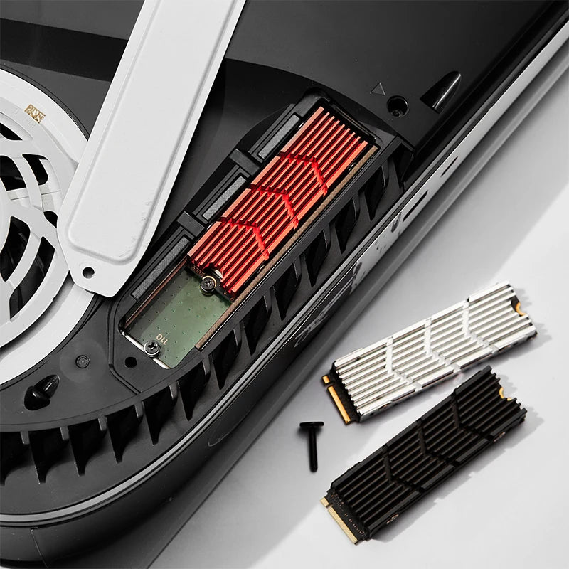 M.2 NVMe 2280 SSD Heatsink Cooler – Aluminum Alloy Heat Sink with Hollow Design & Thermal Silicone Pad for M.2 NGFF SSDsElectronics