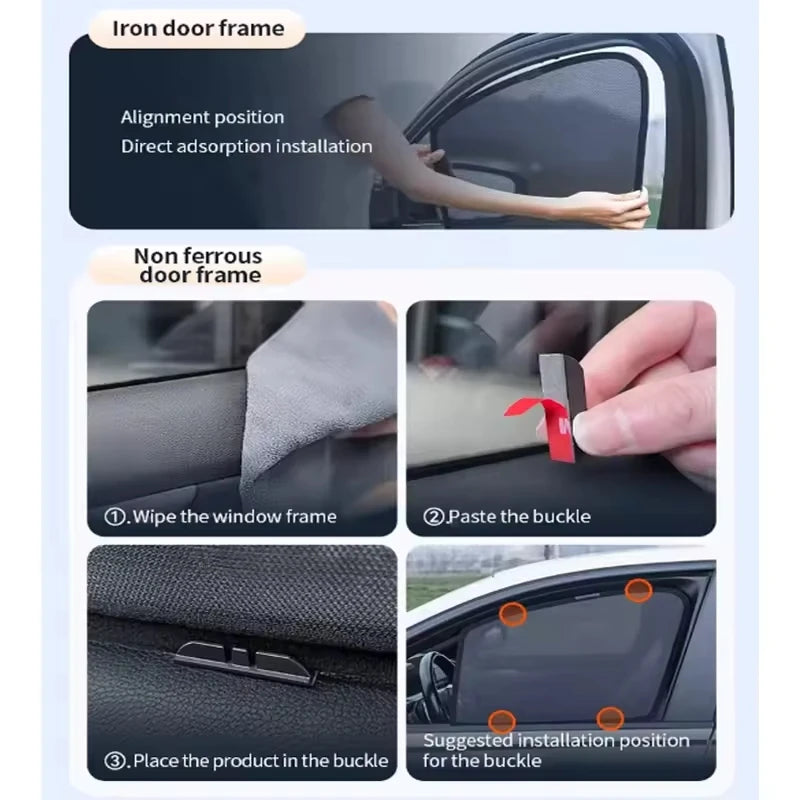 Ford Ranger 2024-2025 Custom Magnetic Front Windshield Sunshade – 4-Door Pickup Mesh Curtain
