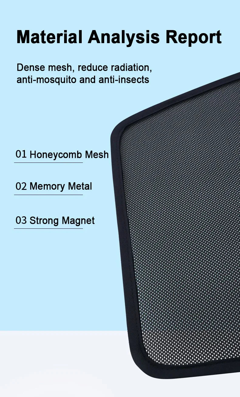 Ford Ranger 2024-2025 Custom Magnetic Front Windshield Sunshade – 4-Door Pickup Mesh Curtain