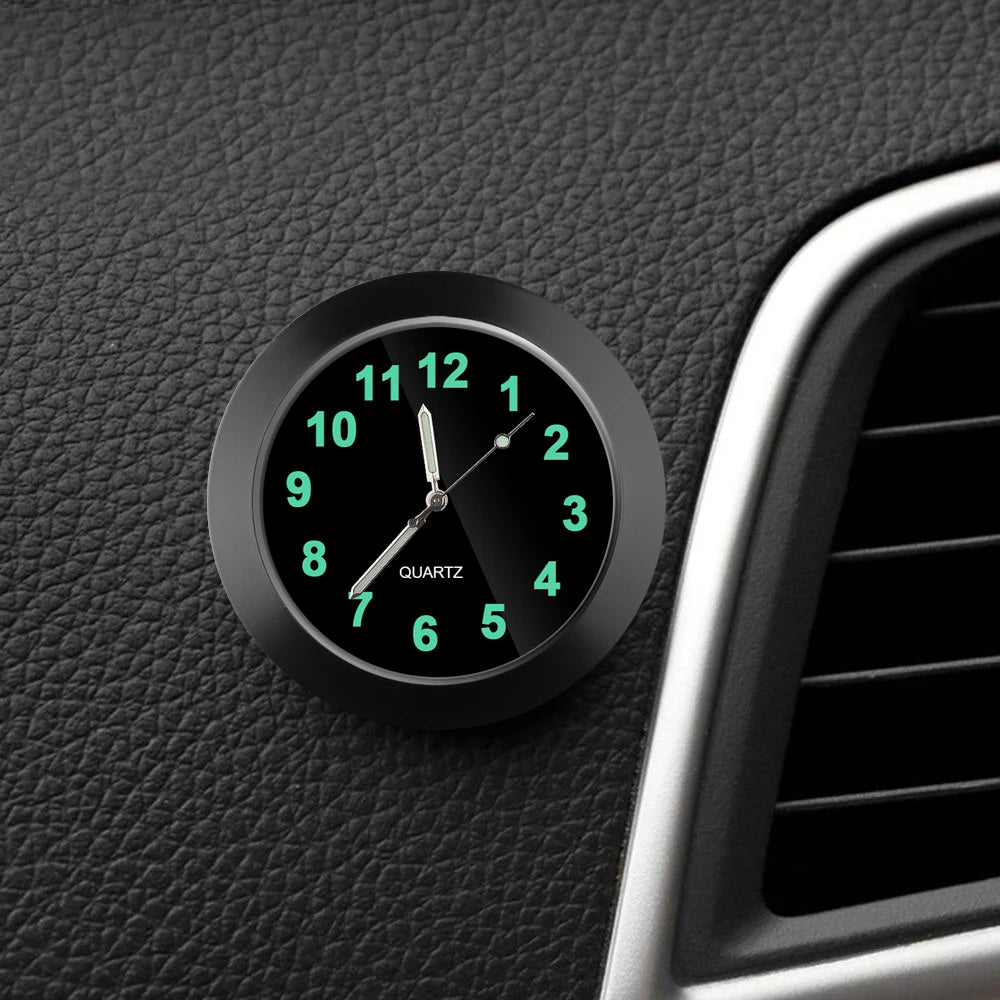 Car Clock Luminous Automobiles Internal Stick-On Mini Digital Watch Mechanics Quartz Clocks Auto Ornament Car Accessories Gifts