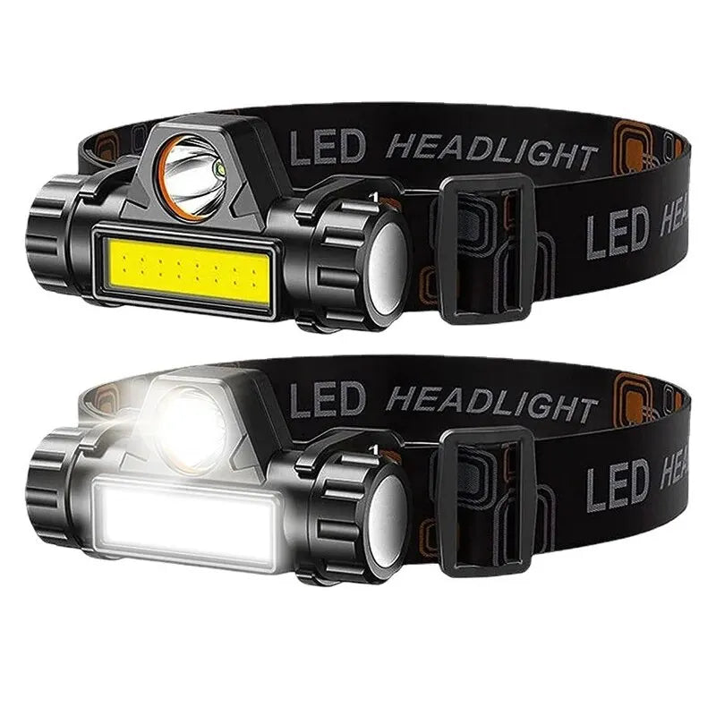 Super Bright Rechargeable COB LED Headlamp – Magnetic USB, Waterproof, Long Battery Life for Camping, Hiking & Fishing