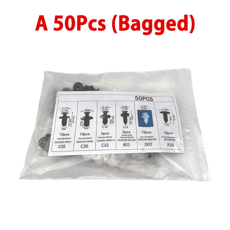 Universal Car Clips & Fasteners Kit – Retainer Pins, Rivets, Trim Panel Clips