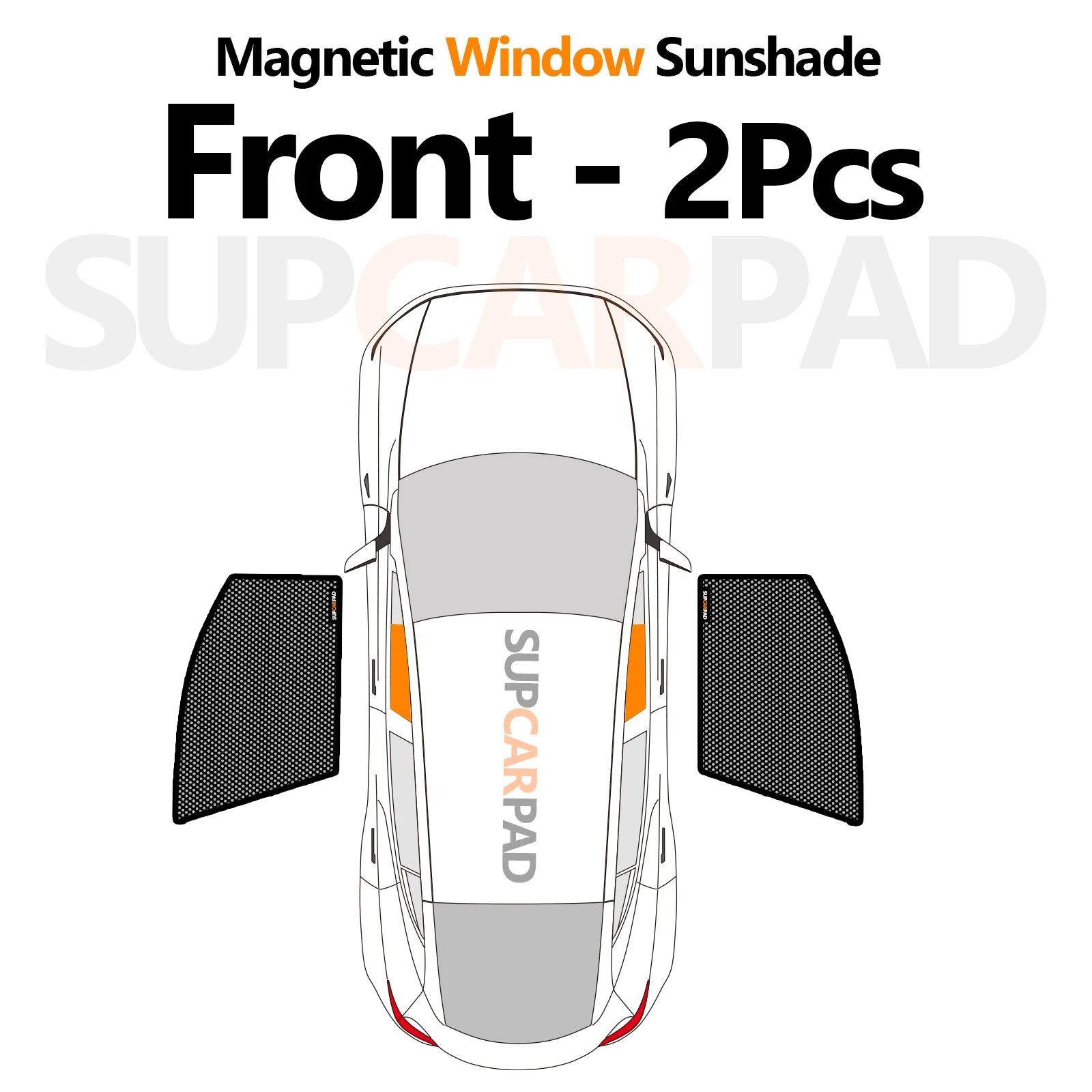 Ford Ranger 2024-2025 Custom Magnetic Front Windshield Sunshade – 4-Door Pickup Mesh Curtain