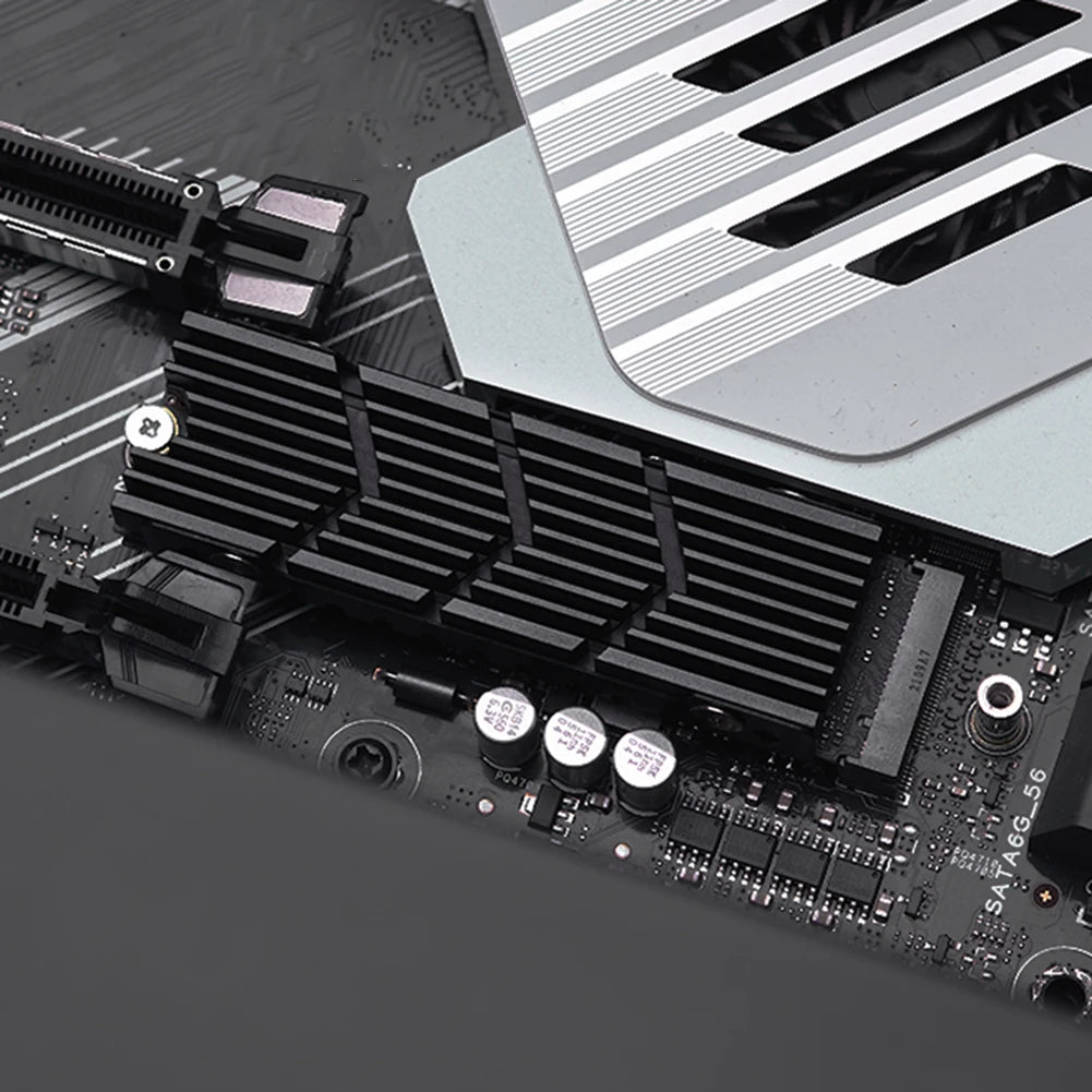M.2 NVMe 2280 SSD Heatsink Cooler – Aluminum Alloy Heat Sink with Hollow Design & Thermal Silicone Pad for M.2 NGFF SSDsElectronics