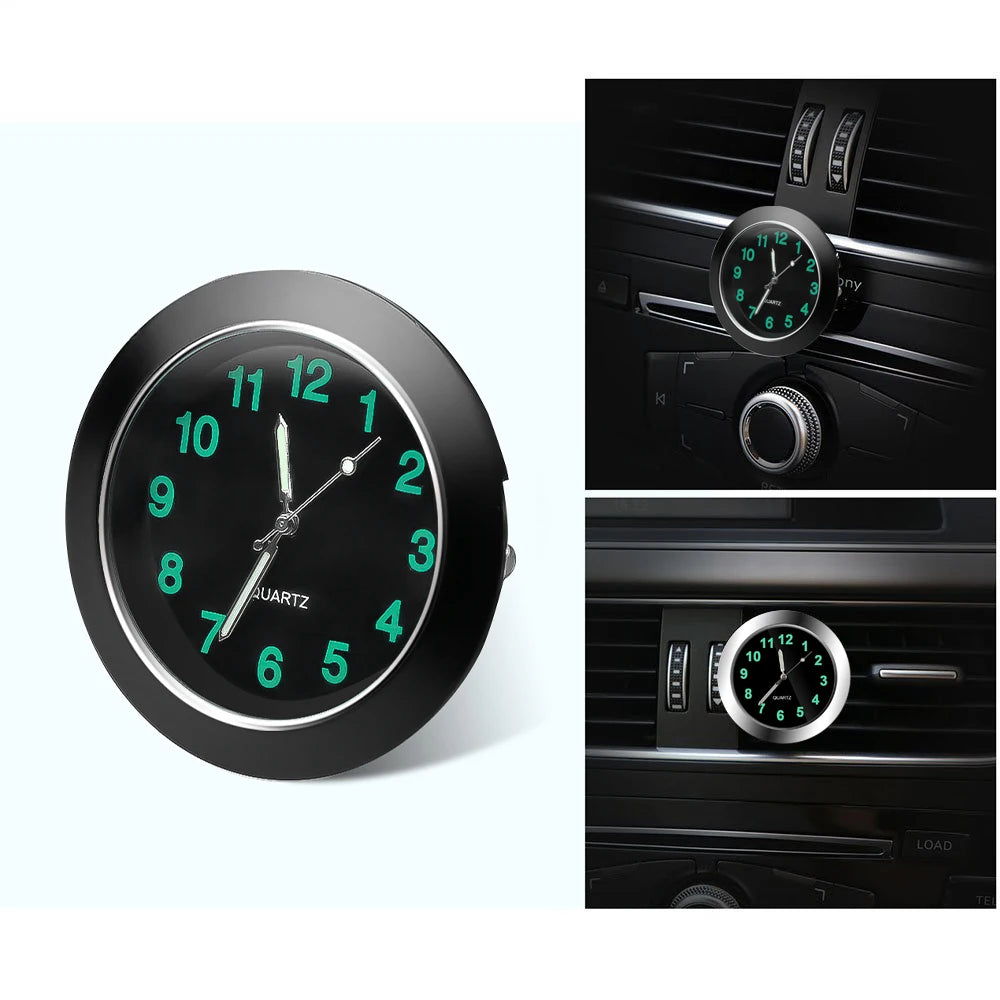 Car Clock Luminous Automobiles Internal Stick-On Mini Digital Watch Mechanics Quartz Clocks Auto Ornament Car Accessories Gifts