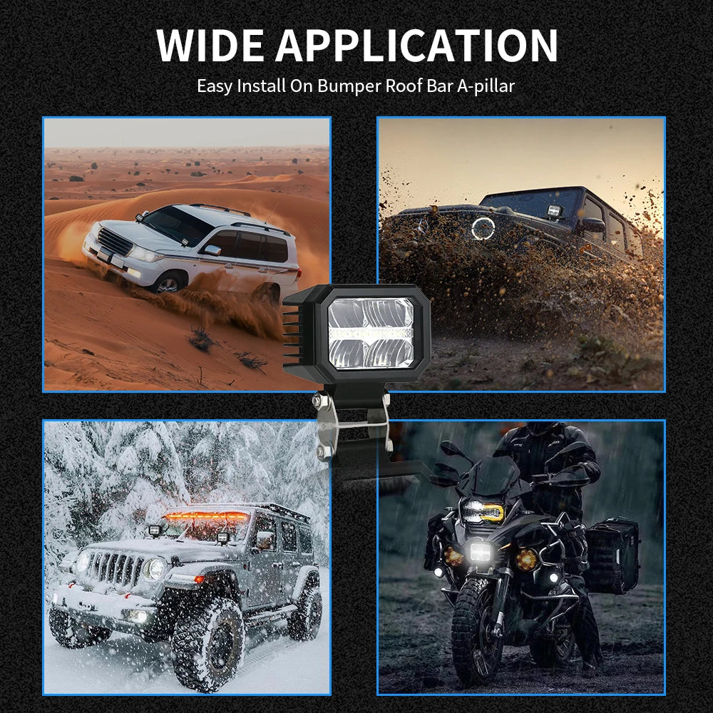 4 Inch NLpearl LED Work Light Bar Off Road Spot Beam Lamp for Car Truck ATV 4x4