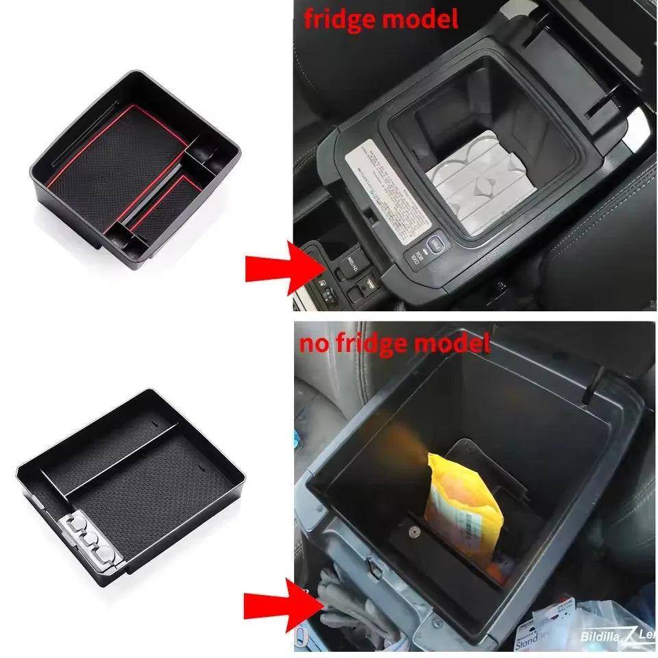 Toyota Prado 150 FJ150 Armrest Storage Tray Organizer Black