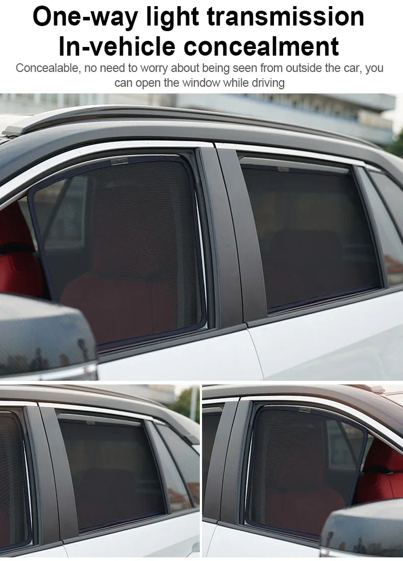 Ford Ranger 2024-2025 Custom Magnetic Front Windshield Sunshade – 4-Door Pickup Mesh Curtain