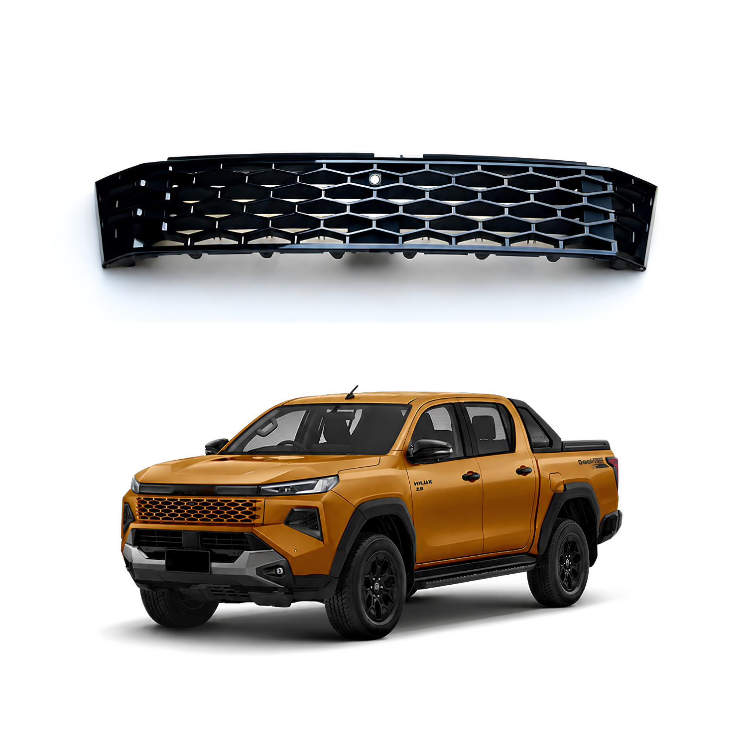 Toyota Hilux 2026+ Front Grille ABS Black Exterior Grill Replacement