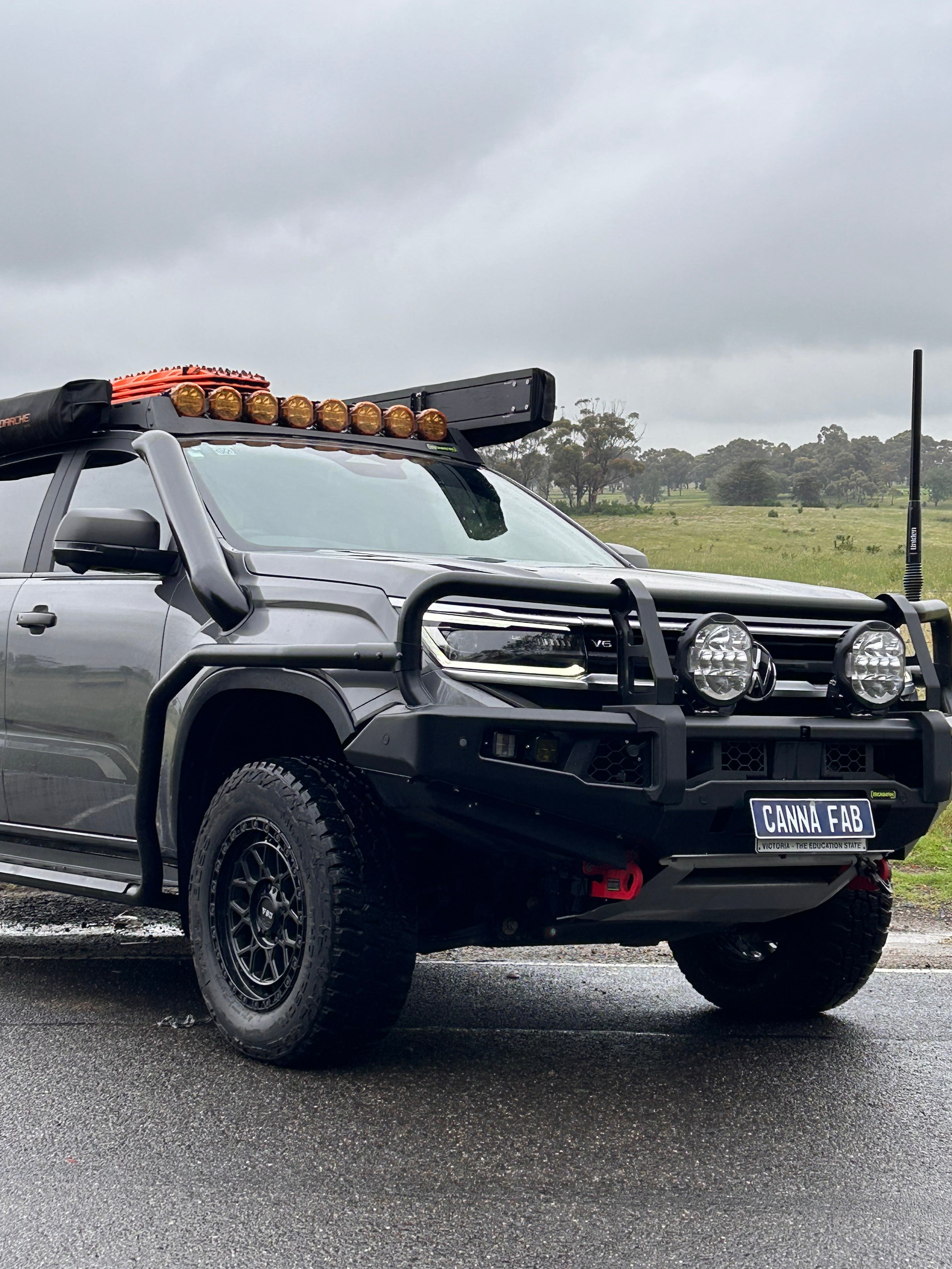 Volkswagen Amarok short-entry stainless steel snorkel by Canna Fabrication