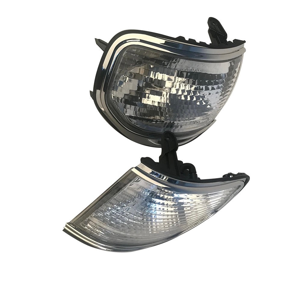 Front Left & Right Side Crystal Style Sahara Headlight Assembly Suitable For Toyota Land Cruiser 80 Series 1990-1998