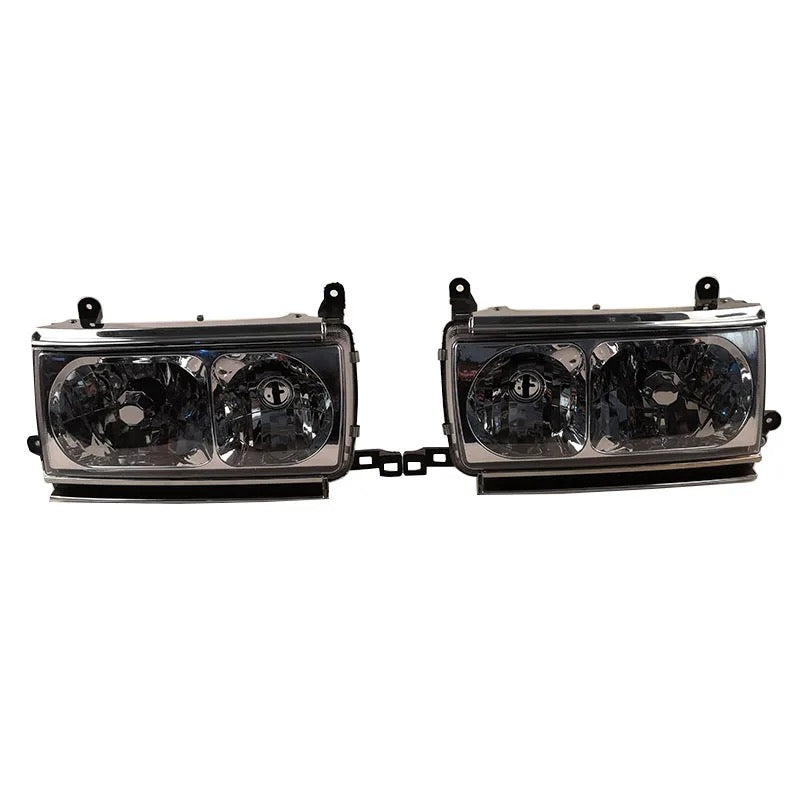 Front Left & Right Side Crystal Style Sahara Headlight Assembly Suitable For Toyota Land Cruiser 80 Series 1990-1998