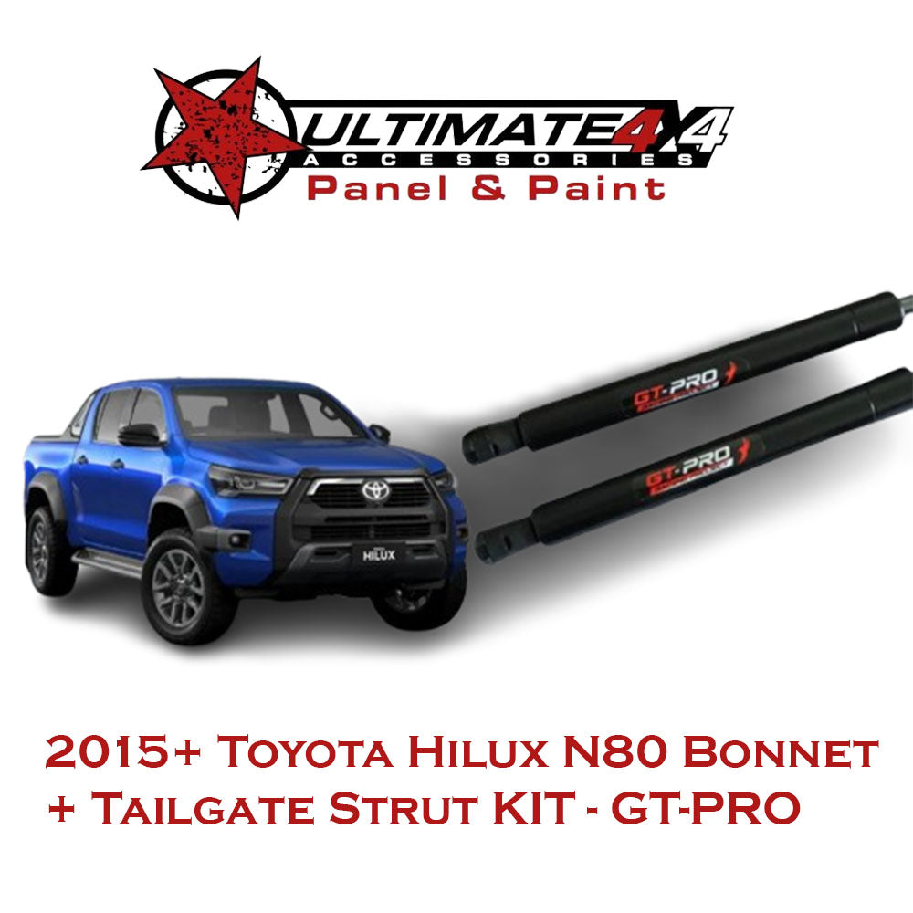 Bonnet + Tailgate Strut KIT - GT-PRO Suitable For Toyota Hilux N80  2015+