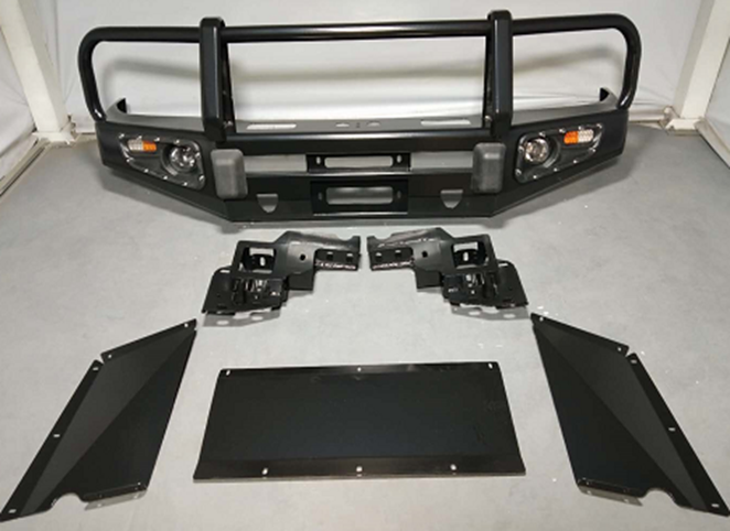 3 Loop Bull Bar & Skid Plate Set Assembly Suitable for Toyota Land Cruiser 80 Series