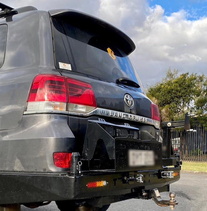 Rear Steel Bar with Tyre Holder & 2 Jerry Can Holder Suitable For Toyota Landcruiser 200
