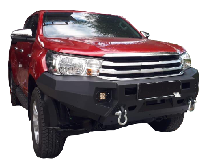 2015-2024 Toyota Hilux Revo Front Loopless Bull Bar & Skid Plate Trim Set Assembly