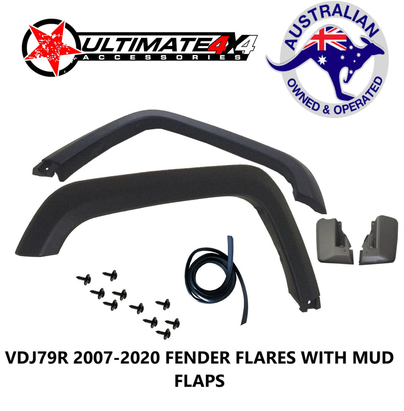 Fender Flare Kit (Front) and Mud Guards Suitable For Toyota Landcruiser 79 Series 07+ PRE ORDER