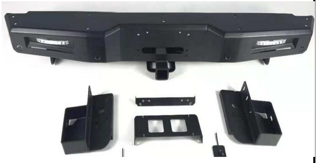 Rear Bumper Steel Bar With Mount Bracket Trim Panel Assembly Suitable For Ford Ranger T7