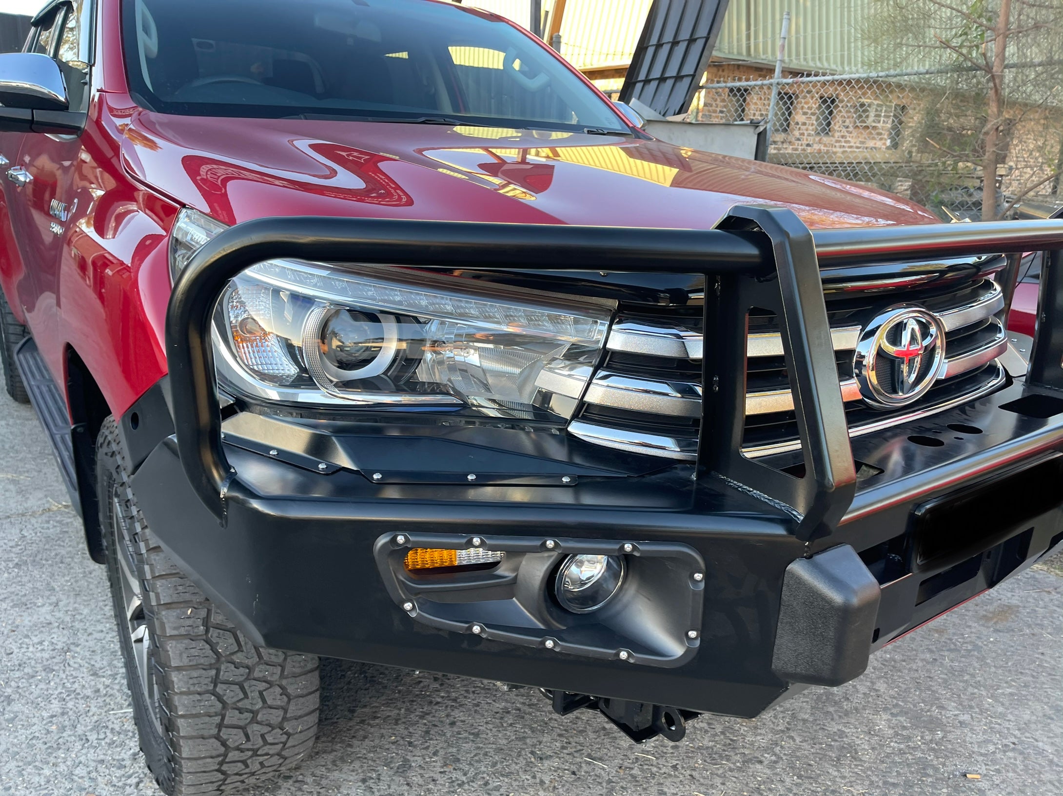 Front 3 Loop Bull Bar & Skid Plate Set Assembly Suitable For Toyota Hilux N80 2015-2018